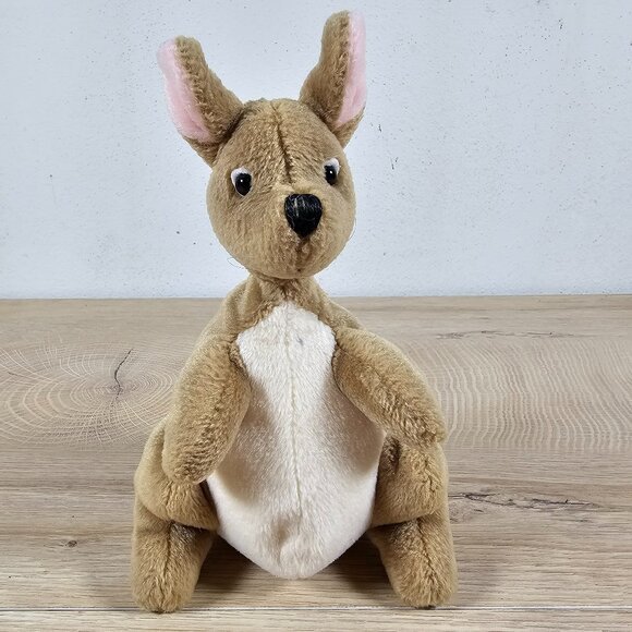 GUND Disney Classic Pooh Kanga Kangaroo Beanbag Plush Toy Brown Cream 6" - Picture 2 of 11